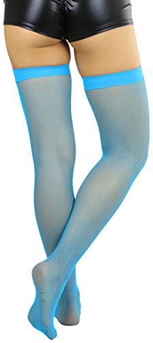 Image of ToBeInStyle Women's Fine Classic Fishnet Thigh High Stretch Nylon Novelty Stockings