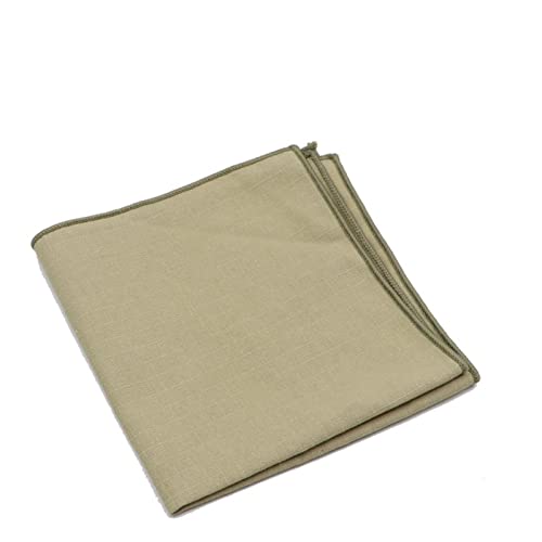 Huouh Mouchoirs en Lin de Coton de Couleur Unie mouchoirs de Poche tissés pour Hommes   pêche Rose Vert décontracté Poches carrées Serviettes Cover