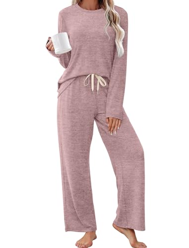 Sampeel Pajamas for Women Set Long Sleeve Fall Pajamas Cute Pjs Lounge Two Piece Sets...