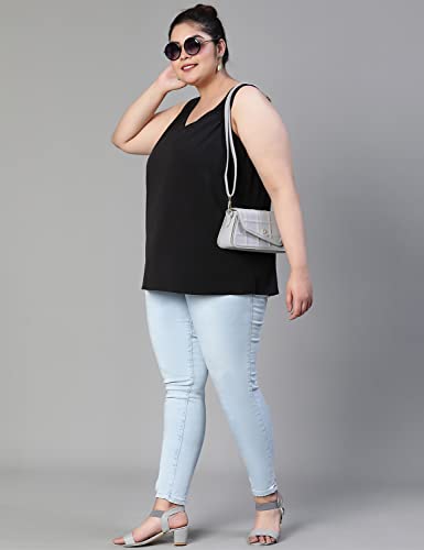 Image of oxolloxo Women Plus Size Sleevless Round Neck Top