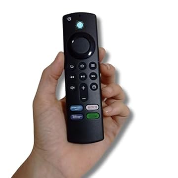 Controle Remoto Fire Stick com Comando De Voz Compatível com Amazon Fire Stick TODOS MODELOS com teclas de atalho. Subtitui modelo ORIGINAL