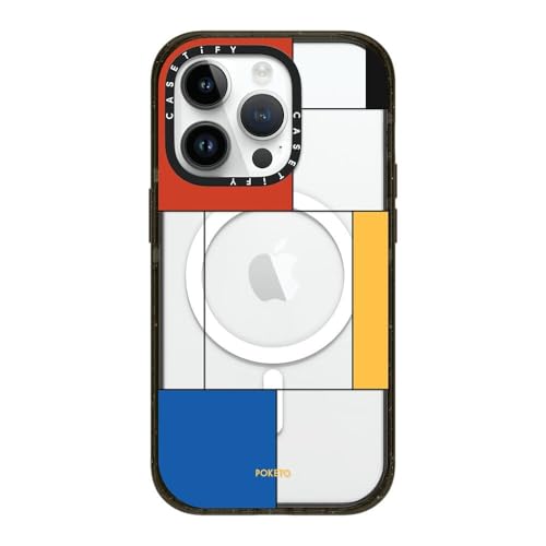 CASETiFY CpNg iPhone 14 Pro P[X [MILKi (4x MIL-STD-810G)/2.5m̗NA/MagSafe ɑΉ] - Mondrianesque by Poketo - ubN