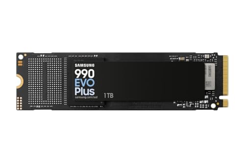 Samsung Memorie MZ-V9S1T0BW 990 EVO Plus SSD Interno da 1TB PCIe Gen 4.0 x4 / 5.0 x2 NVMe 2.0, memoria progettata per professionisti e giocatori occasionali, compatibile con PC