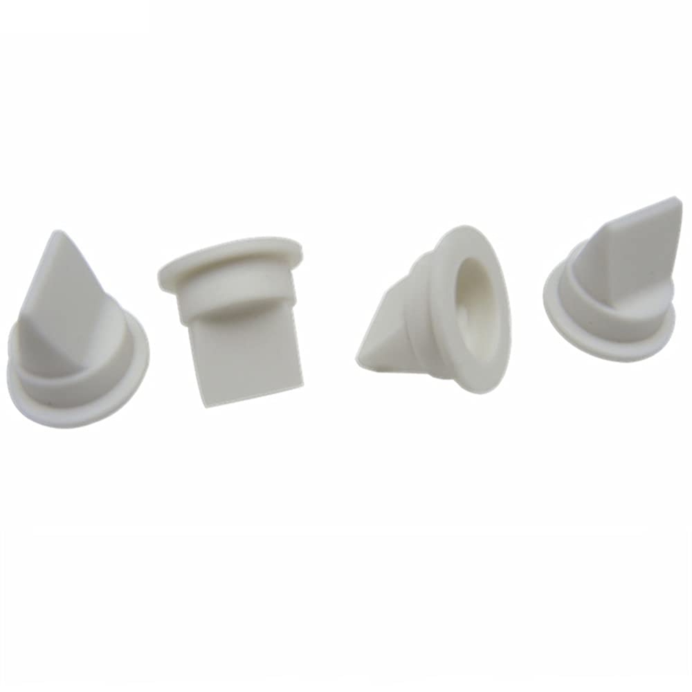 10 Pieces White Silicone Duckbill Valve One-Way Check Valve 15 x 9.2 x 12.8MM for Liquid and Gas Backflow Prevent