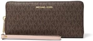 Michael Kors Jet Set Travel Continental, Gold-Tone Hardware/MK Si...