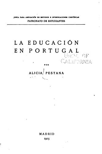 La educatión en Portugal (Spanish Edition)