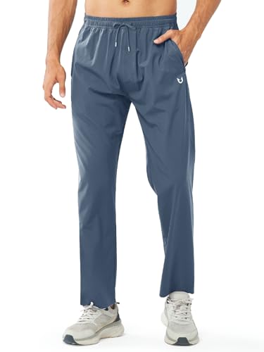 Image of NORTHYARD Men's Joggers Athletic Workout Track Pants Running Gym Training Sweatpants with Zipper Pockets Open Hem