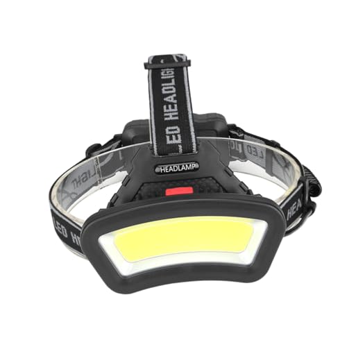 Lampe frontale LED rechargeable noire légère avec 4 modes d'éclairage