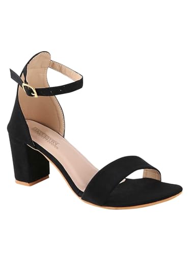 Women's Hi-Chunk High Heel Pump Sandals – Stylish Black Heels for Women, Elegant Heels for Parties, Date Nights, and Special Occasions