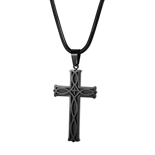 Collier croix Jésus Christ or en acier inoxydable à offrir à un homme
