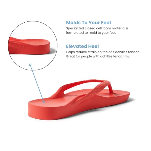 Image of Archies Arch Support Flip Flops for Men & Women - Orthotic Sandals for Plantar Fasciitis Relief - Lightweight, Cushioning, Shock-Absorbing Thong Sandals for Walking, Foot Pain & All-Day Comfort