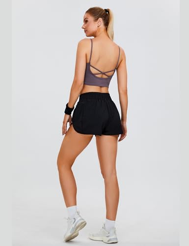 Blooming Jelly 2550580302 Womens Quick-Dry Running Shorts Sport Layer Elastic Waist Active Workout Shorts thumb #3