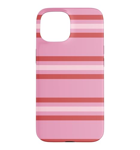 Red and Pink Stripes Horizontal Modern �X�}�z�P�[�X iPhone 15 �p