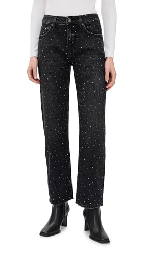 Image of PISTOLA - Lexi Mid Rise, Signature Bowed Straight Jeans - Light Denim Jeans