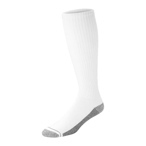 Image of Hanes Men's Crew & Over the Calf Socks Pack, Max Cushioned Moisture-wicking Stay Dry Socks, Athletic Socks, 6, 8 Or 12-pairs