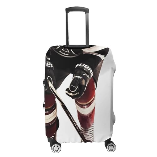 Ice Hockey Pattern Luggage Cover, Washable Elastic Suitcase Cover Protector Fit 18-32 Inch Luggage4