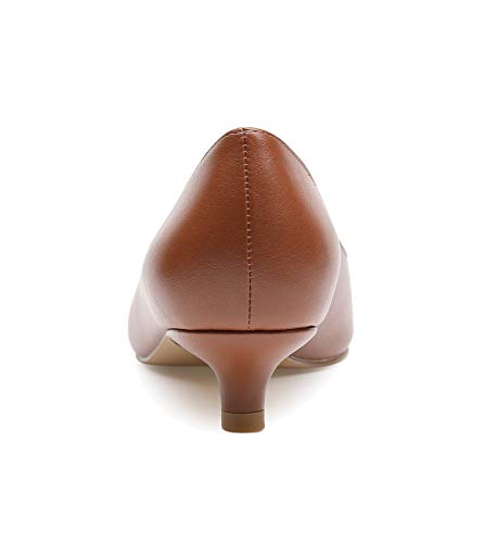 Castamere Womens Kitten Heel Pumps Pointed Toe Comfortable Office Shoes 3.5CM Low Heels4