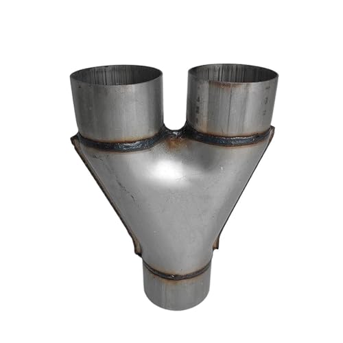 Tubo en Y de escape aluminizado de 3 vías que duplica la salida trasera
