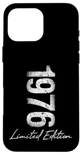 Installazione facile Custodia per iPhone 16 Pro Max Regalo di compleanno 1976 in edizione limitata usato Grunge