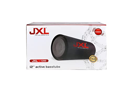JXL 1280 12 Inch Active Bass Tube Subwoofer with Imported Amplifier 6500W (Black/Round)