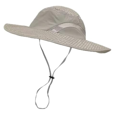 LETHMIK Sunscreen Cooling Hat, Heatstroke Protection Cap, Mens & Womens Wide Brim Boonie Hat for Fishing, Hiking, Camping, Gardening Light Green Cover