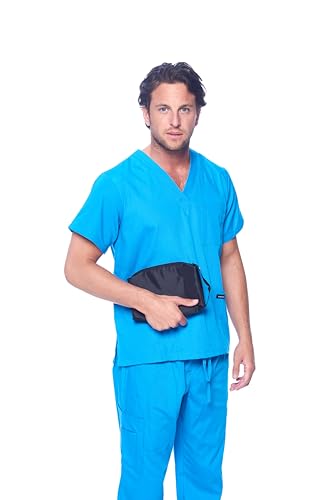Dagacci Scrubs for Men Set - V-Neck Scrub Top and Cargo Pants - 8 Pockets Men Scrubs Set