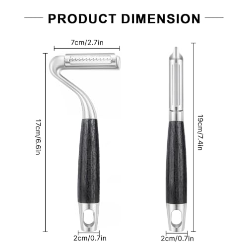 2 Piece Swivel & Julienne Peeler - Fruit, Vegetable Peelers for Kitchen - image 8
