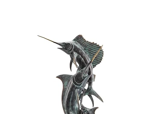 Estatua de Latón Marlin y Pez Vela SPI Grand Slam miniatura 3