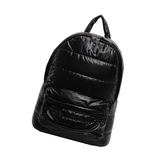 GKYQVE Casual Metallic Puffer Rucksack Für Frauen Stilvolle Stülle Großer Kapazitäts Travel School Umhängetasche Mit Reißverschluss
