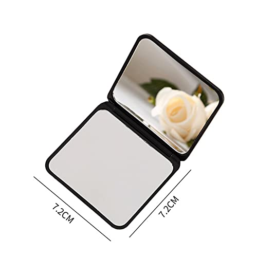 Kishme Make Up Mirror Foldable Makeup Mirror Mini Square Makeup Vanity Mirror Portable Hand Mirrors Double-Sided Compact Mirror Pocket Cosmetic Mirror #TOP1