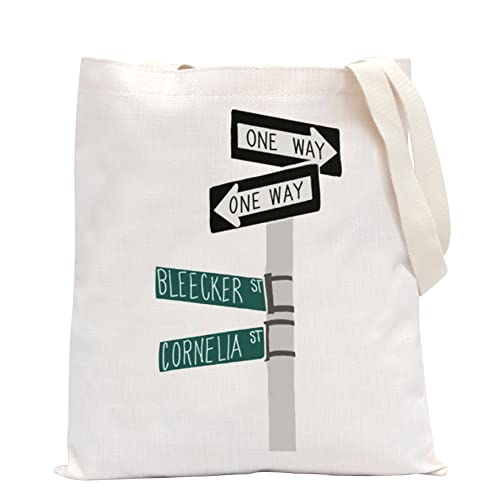 POFULL Music Lover Gift Album Inspired Tote Bag New York City Street Sign Gift (One W-ay Tote Bag)