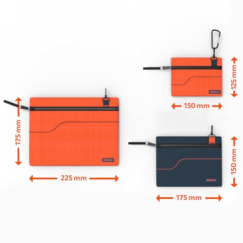 Presch tool case, empty, set of 3, screw case with carabiner for small items such as nails, nuts and bolts. 3 Presch tool case, empty, set of 3, screw case with carabiner for small items such as nails, nuts and bolts. - Image 3