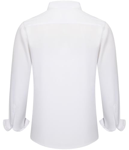 Men's Long Sleeve Dress Shirts, Regular Fit Stretch Wrinkle-Free Business Casual Button-Down Shirts with Front Pocket2
