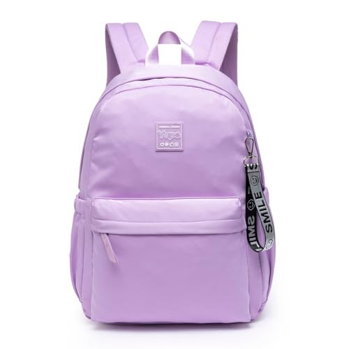 Mochila Escolar YUPO, Design Original, Preta, Alças Ajustáveis, Compartimento Principal com Zíper (Roxo;)