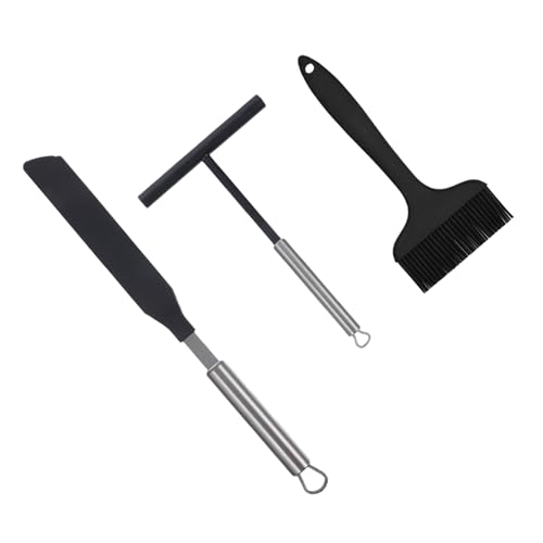Spatule à crêpes inoxydable kit de 3 pièces résistant à la chaleur en cuisine