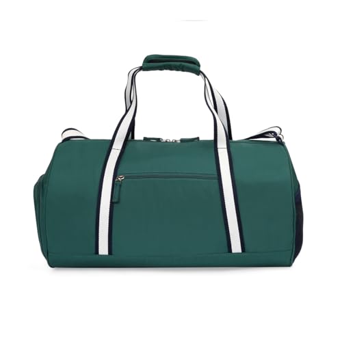 Image of United Colors of Benetton Crusader 32L Duffle Bag - Dark Green, Water-Resistant Gym Bag, with Adjustable Shoulder Strap & Side Pockets, 1-Year Warranty