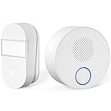 SURNICE Self-Powered Wireless Doorbell, No Battery Required Push Button, Waterproof Door Bell Chime