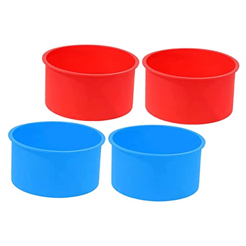Cabilock Diy Silicone Cake 4pcs Assorted Baking Tins Easy to Clean Non-stick