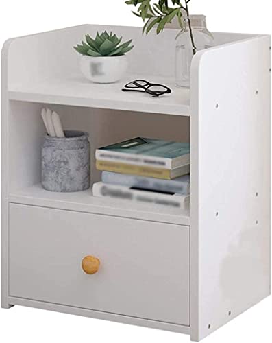 LaYaQbin Mesita de noche, mesita de noche, mesita de noche, cajones independientes, celosía, amplias encimeras para dormitorio que cae gabinetes de almacenamiento simples mesa auxiliar (color: A)