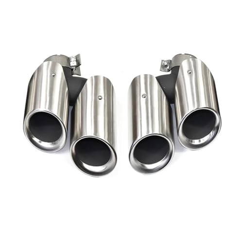 Embouts d'échappement premium pour Porsche Macan finition Quad Silver A 2019-2024 double sortie