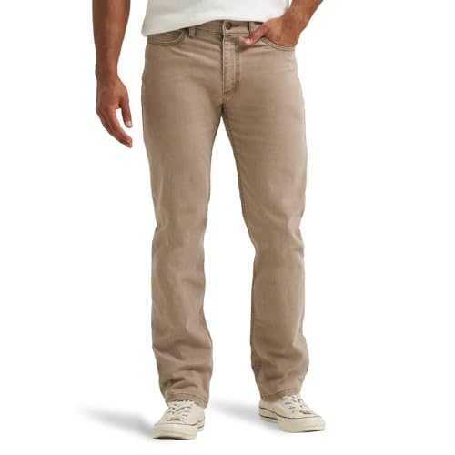 Lee Men's Legendary Regular Straight Jean, Khaki, 36W x 32L