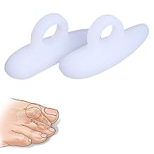 DOMG 2Pair/4Pcs Gel Hammer Toe Crest Pads - Right and Left Soft Silicone Hammertoe Support Crest Cushion - Corrector and Straightener for Overlapping, Curled, Curved, Claw Toe, Diabetes Toes