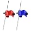 Orange Red+Blue, 2 PCS
