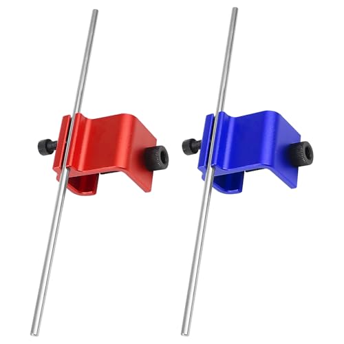 Image of KVAEY 2 PCS Chain Alignment Tool for Motorcycle, 08-0048 Aluminum Sprocket Chain Adjustment Tool, Quick & Accurate Professional Chain Alignment Tool Suitable for ATV Scooter (Orange Red+Blue)