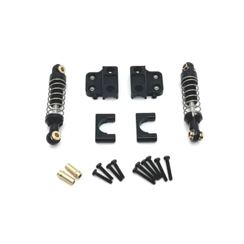 Amortisseurs suspension RC en métal noir pour voiture 1/12 MN82 LC79