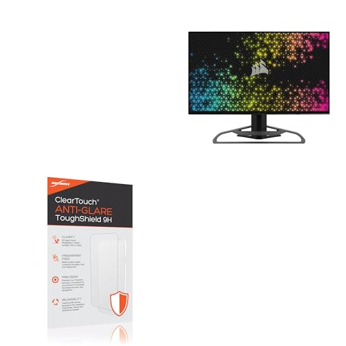 BoxWave Screen Protector Compatible with Corsair Xeneon 32UHD144 (32 in) - ClearTouch Anti-Glare ToughShield 9H (2-Pack), Anti-Glare 9H Tough Flexible Film Screen Protector