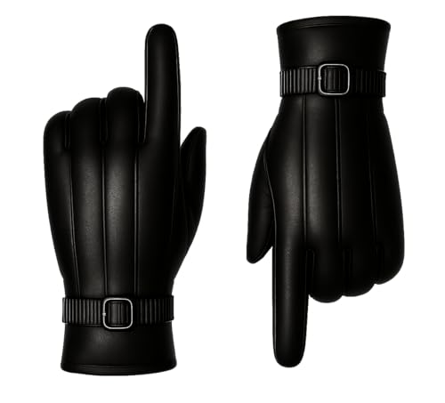 Image of TLN Genuine Leather Gloves for Men | Premium Soft Driving, Biking & Winter Gloves, Warm, Stylish & Durable Hand Gloves for Outdoor & Daily Use