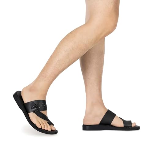 Ezra - Leather Cut Out Sandal - Mens Sandals4
