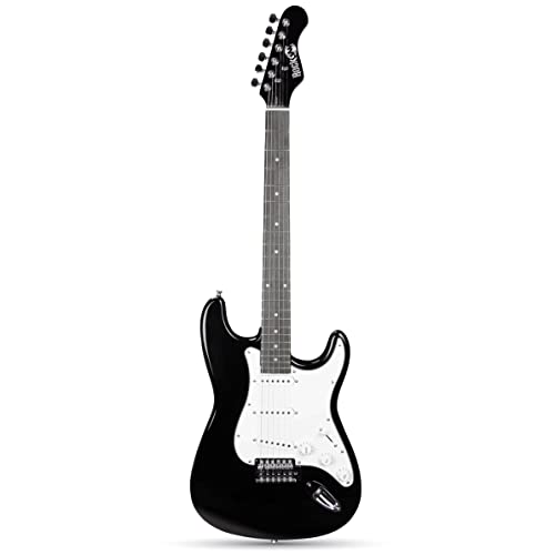 Rockjam 6 String Electric Guitar Kit, Right, Black & White, Full-Size (Eg1-Bk-Sk-V) #TOP5