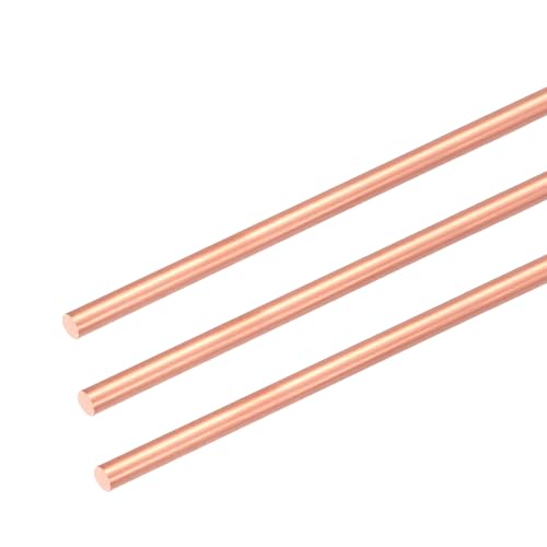 PATIKIL 3Pcs 99.99% Pure Copper Round Rod, 1.9mm / 0.07